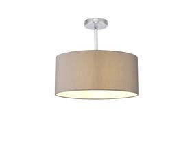 DK0094  Baymont 40cm Semi Flush 1 Light Polished Chrome, Grey